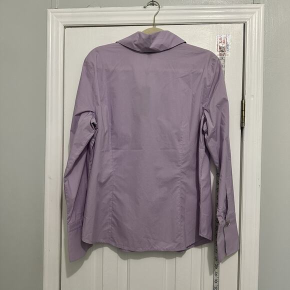 Talbots button down purple shirt size 16 XL Rhinestone Buttons New - Picture 8 of 9